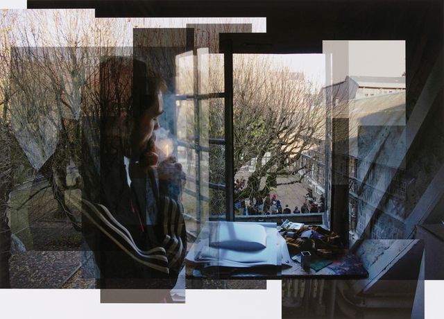 「窗，明鏡、透視」 編號 11，點煙