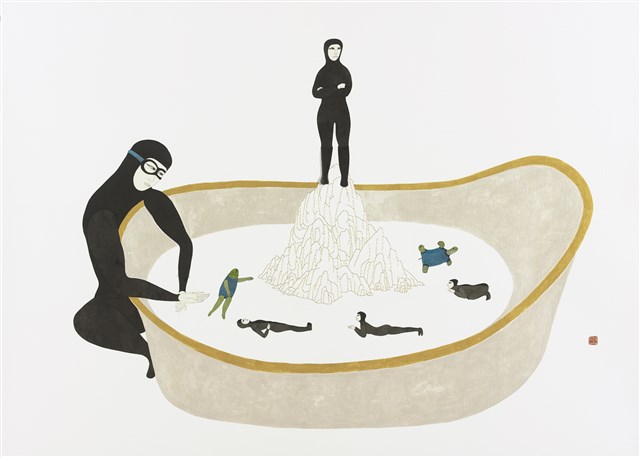 山水泳情圖