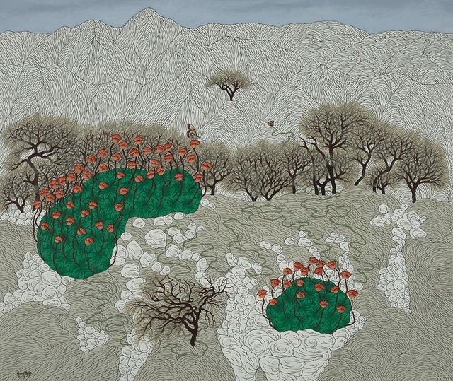 荒山綠意