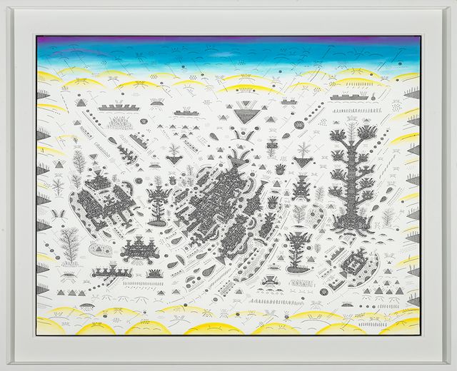 陽台城市文明系列-航母（未來）古厝（過去）摩天大樓（現在）的飄想